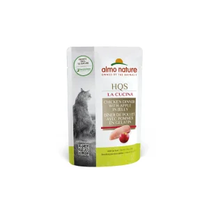 Almo Nature Hqs La Cucina  Nourriture En Conserve  Pour Chat Pochette Poulet Et Pommes En Gelée